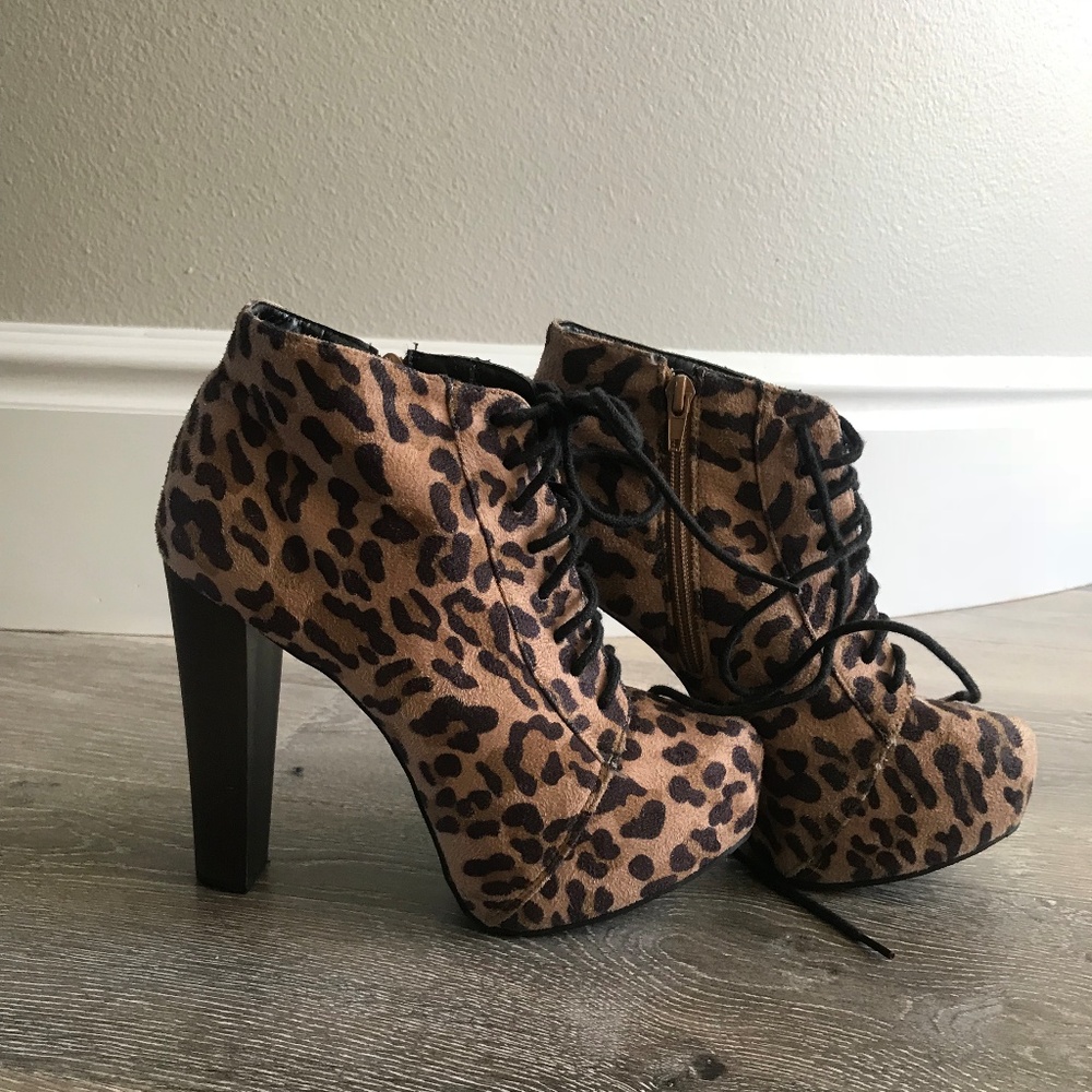 Platform Cheetah Print Booties
